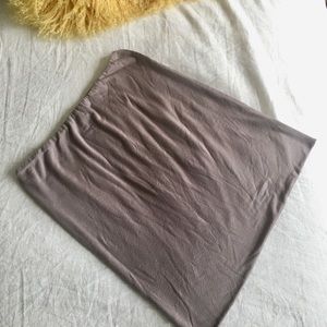 Taupe jersey knit skirt